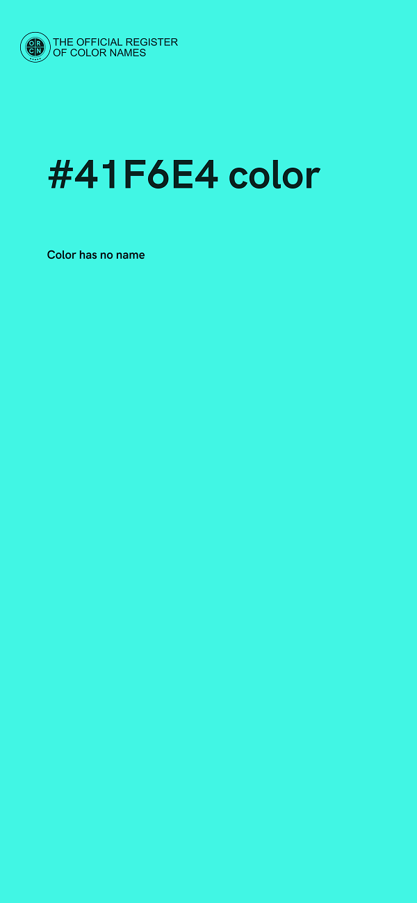 #41F6E4 color image