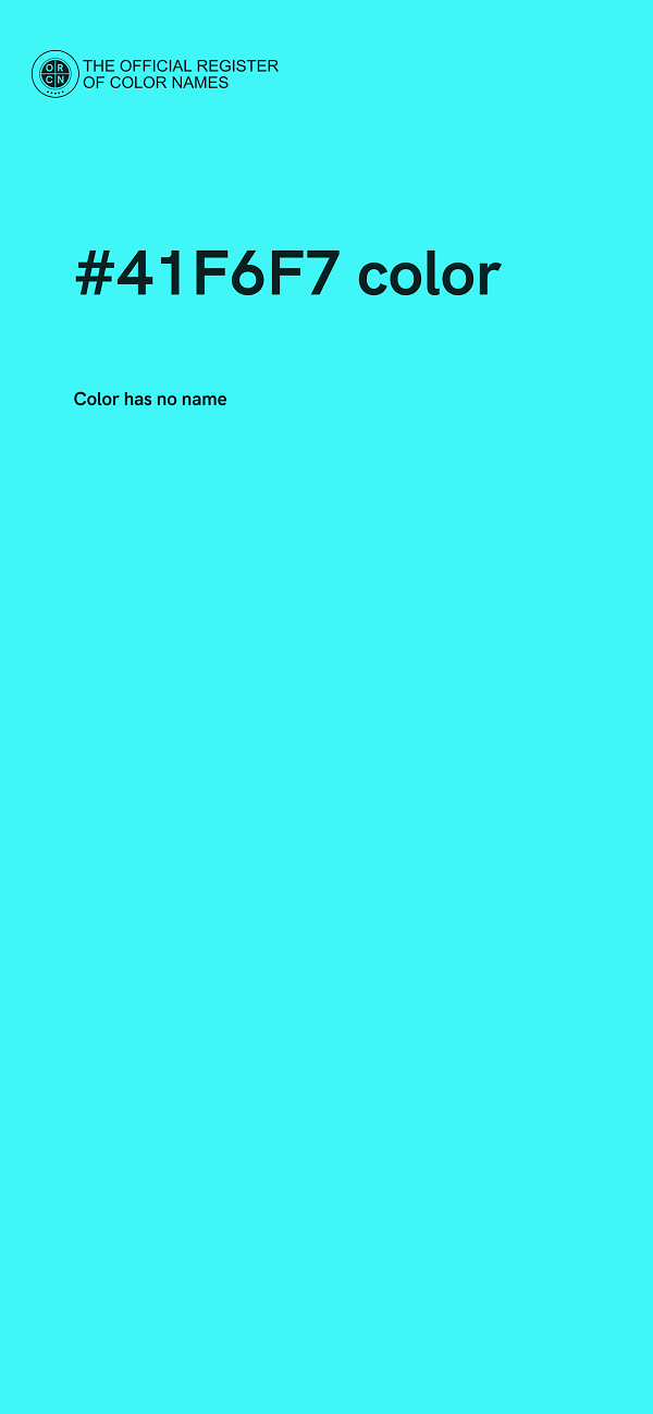 #41F6F7 color image