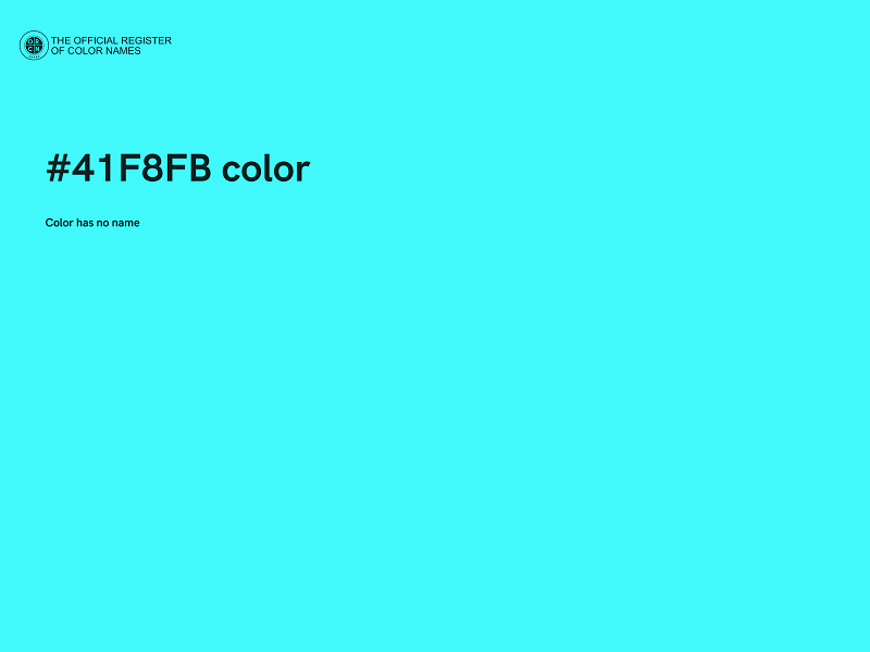 #41F8FB color image