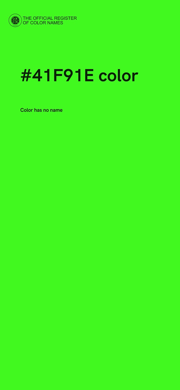 #41F91E color image