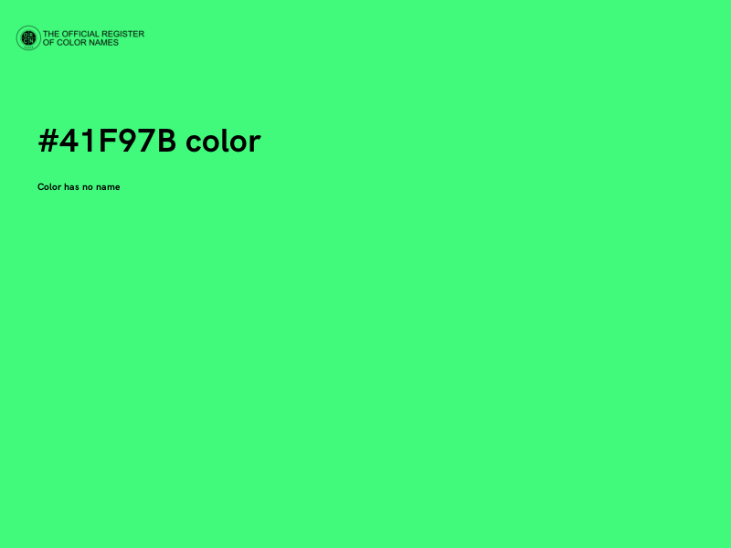 #41F97B color image