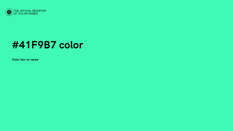 #41F9B7 color image