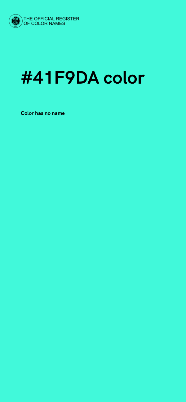 #41F9DA color image