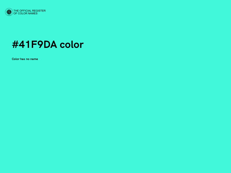 #41F9DA color image