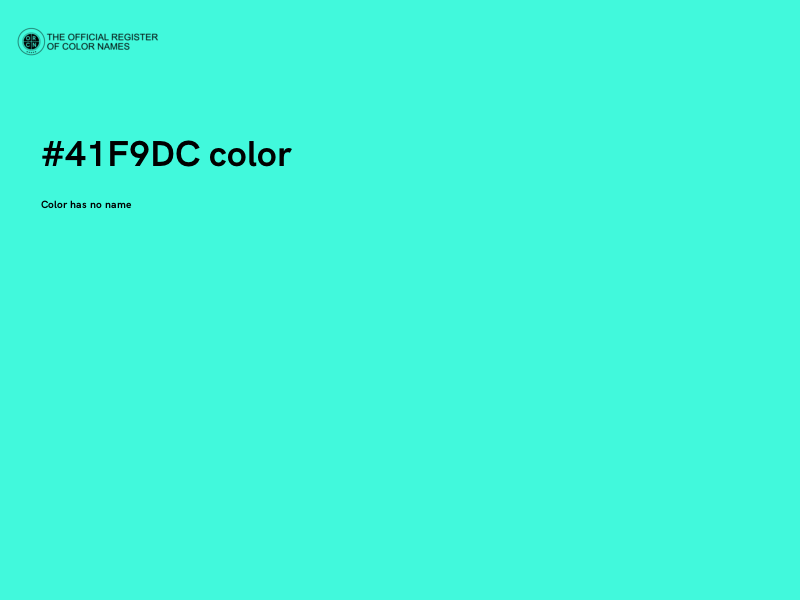 #41F9DC color image