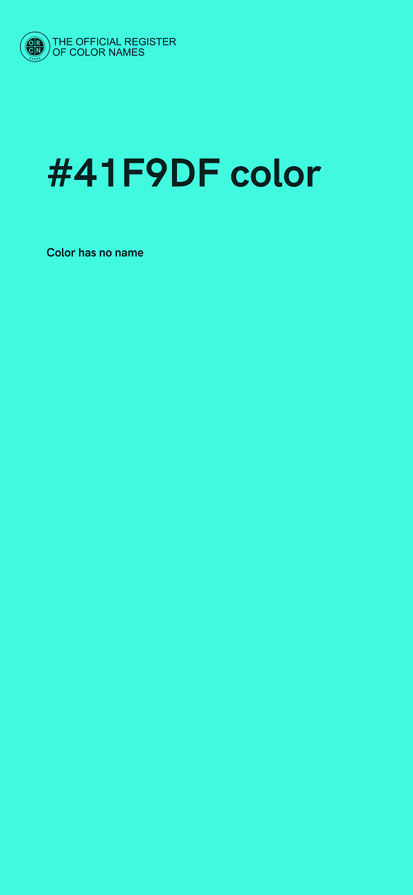 #41F9DF color image
