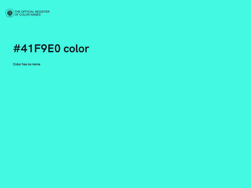 #41F9E0 color image