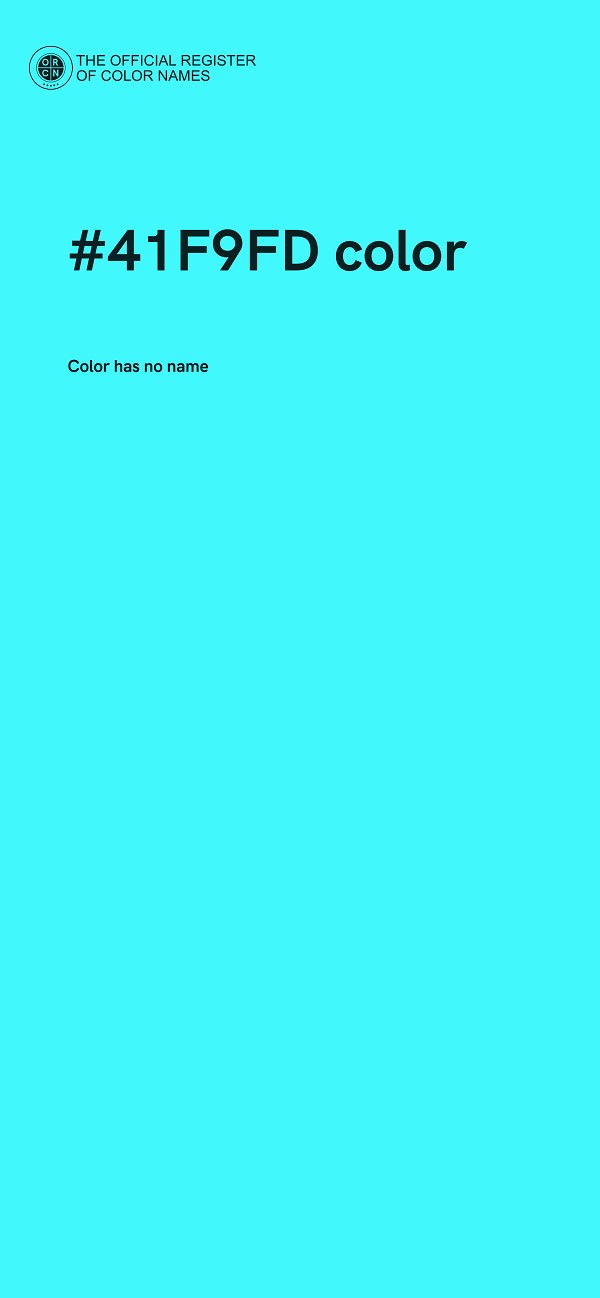 #41F9FD color image