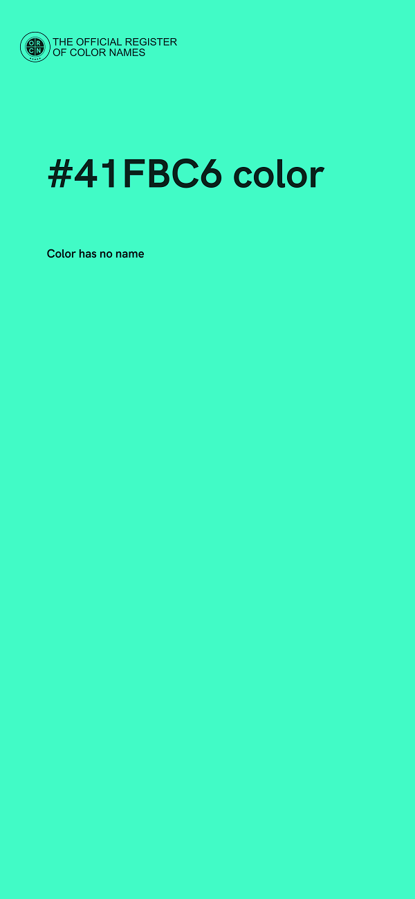 #41FBC6 color image