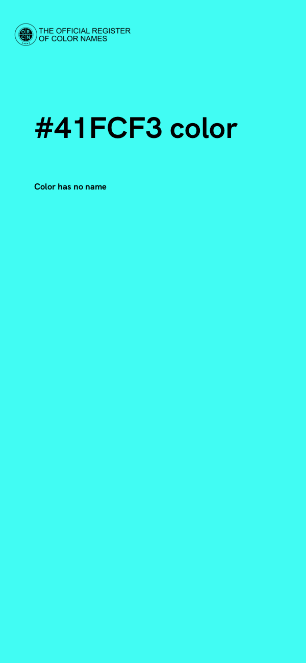 #41FCF3 color image