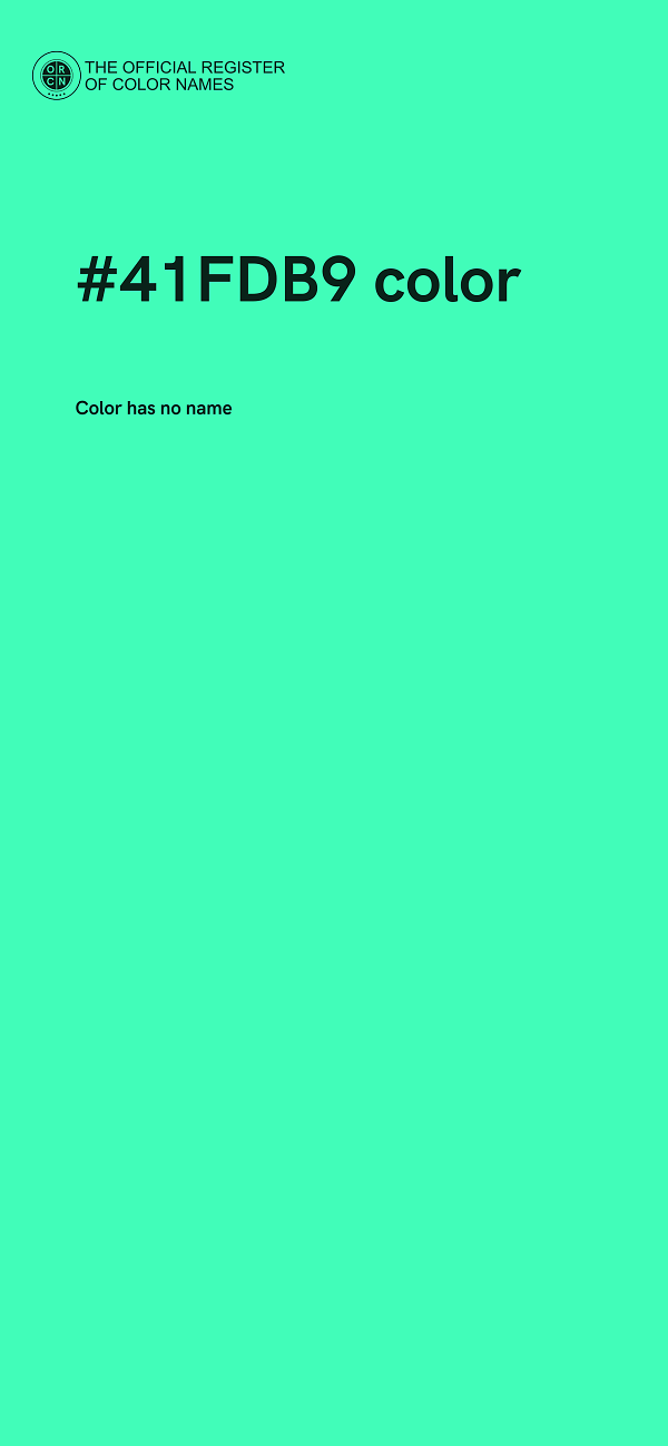 #41FDB9 color image