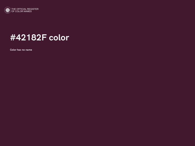 #42182F color image