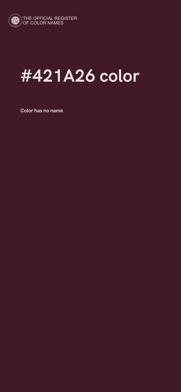 #421A26 color image