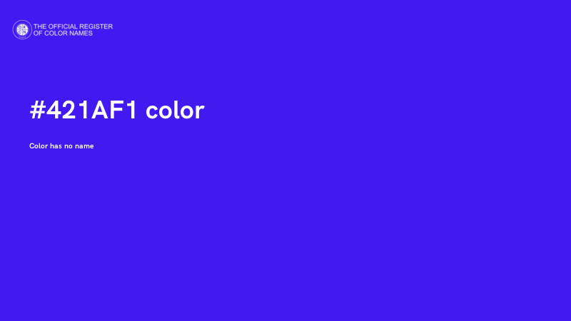 #421AF1 color image