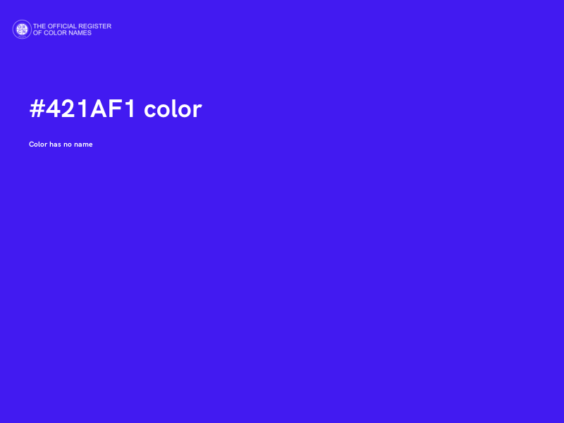 #421AF1 color image