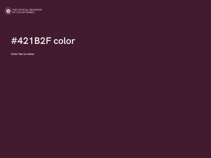 #421B2F color image