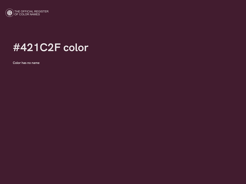 #421C2F color image