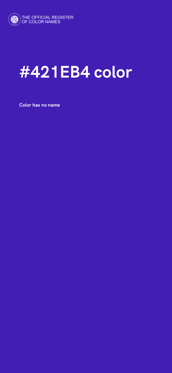 #421EB4 color image