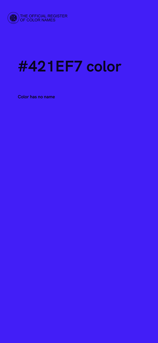#421EF7 color image