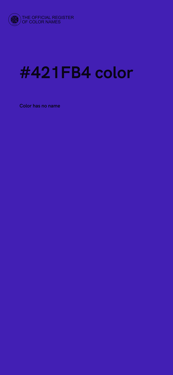 #421FB4 color image