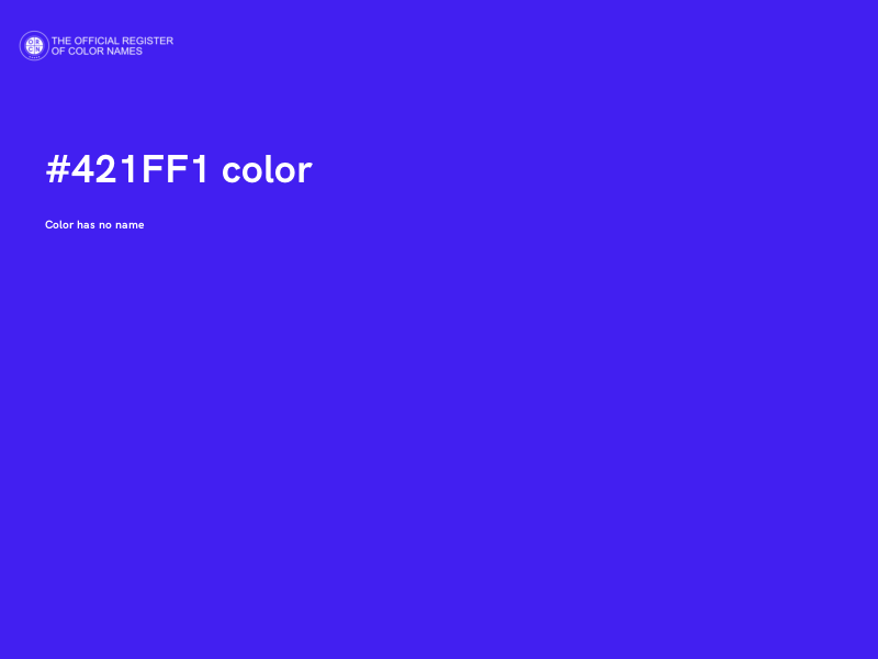 #421FF1 color image