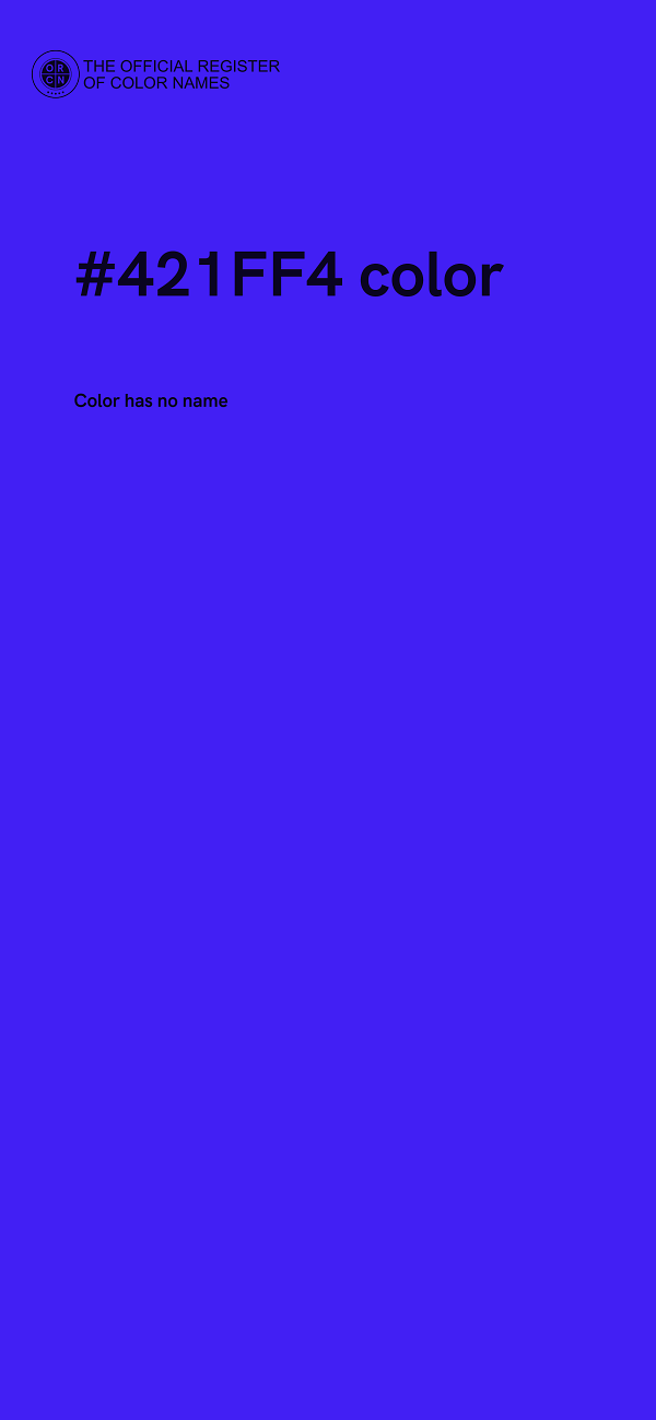 #421FF4 color image