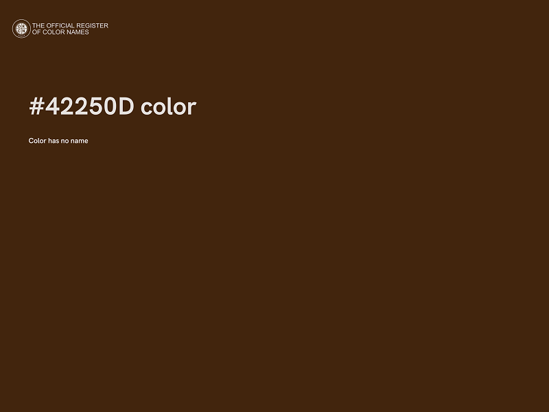 #42250D color image