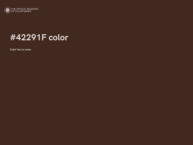 #42291F color image