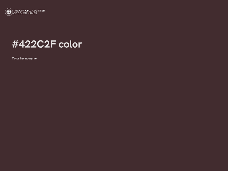 #422C2F color image