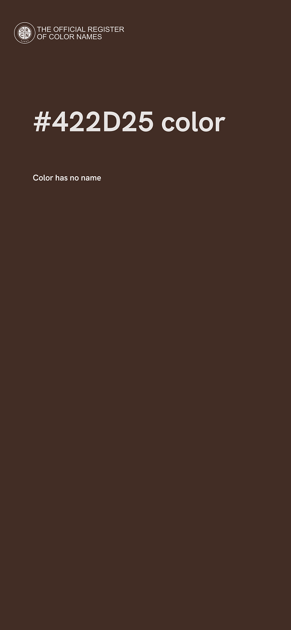 #422D25 color image