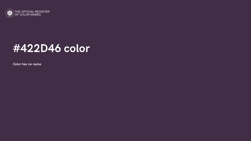 #422D46 color image