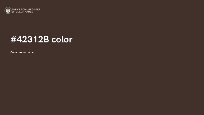 #42312B color image