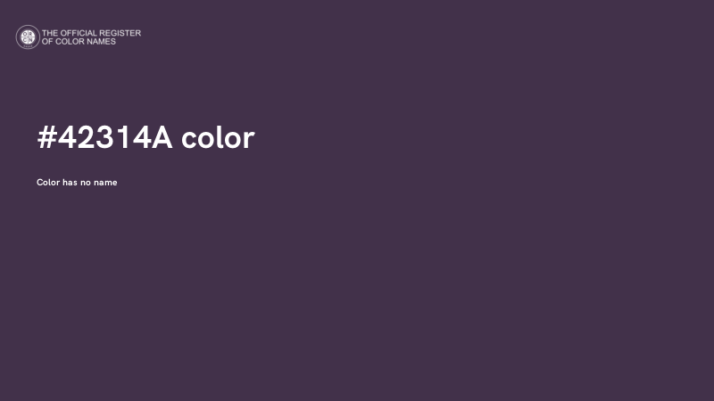 #42314A color image