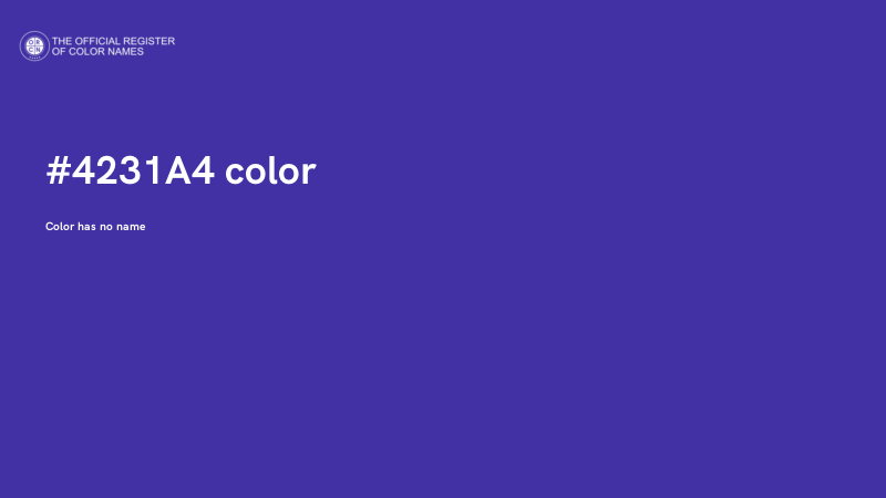 #4231A4 color image