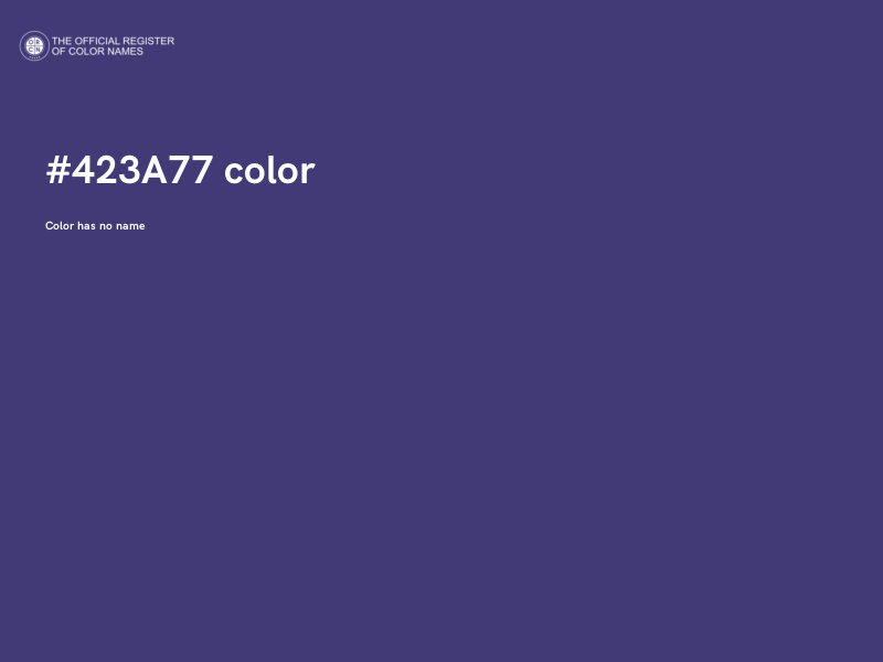 #423A77 color image
