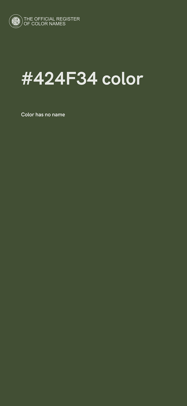 #424F34 color image