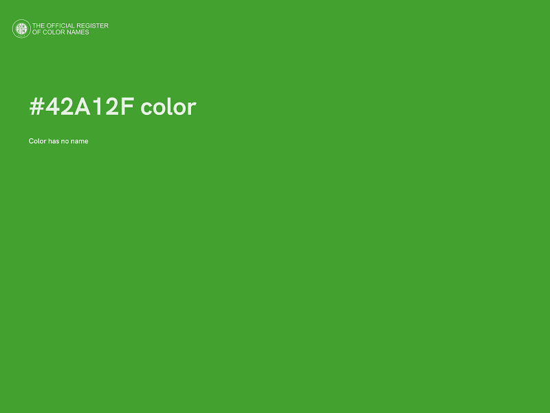 #42A12F color image