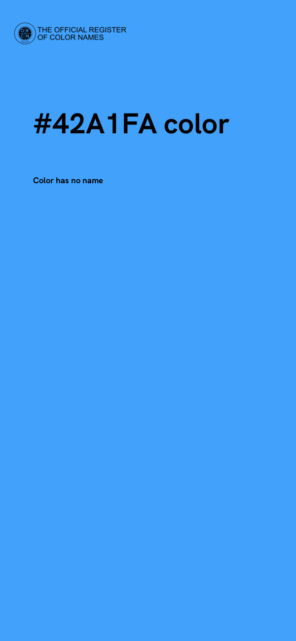 #42A1FA color image