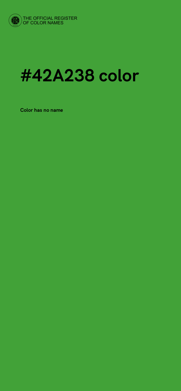 #42A238 color image