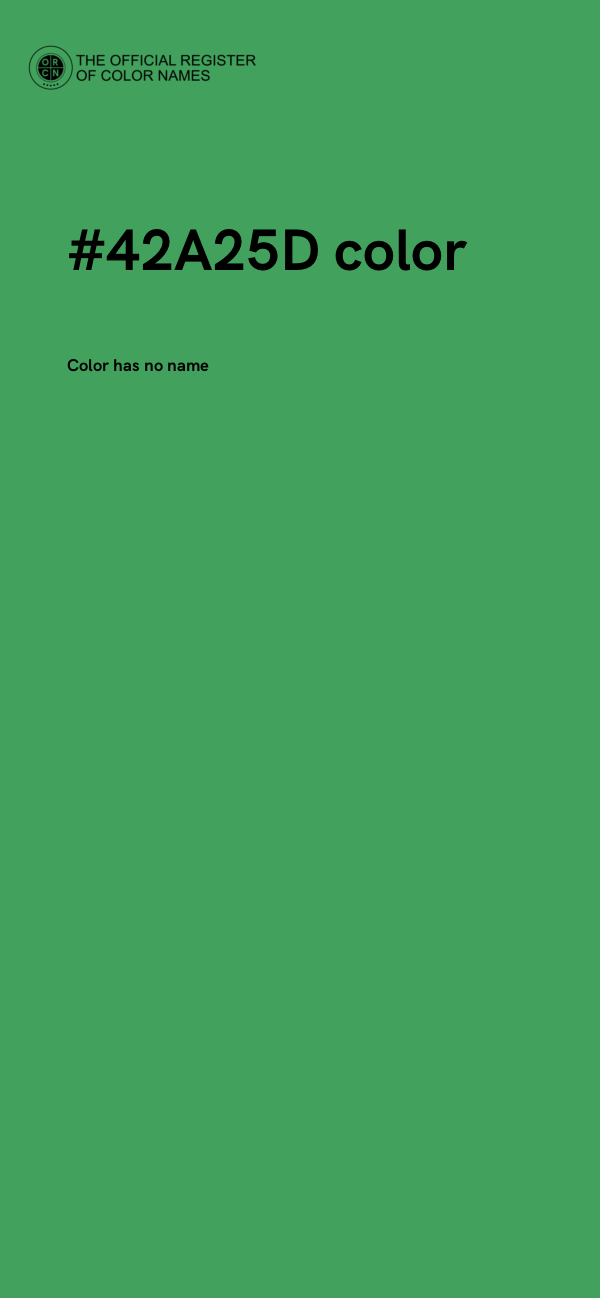 #42A25D color image