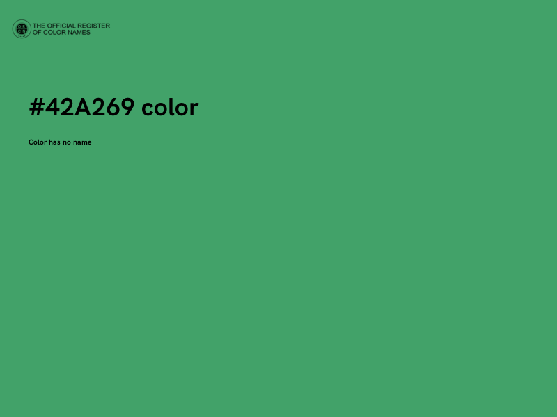 #42A269 color image