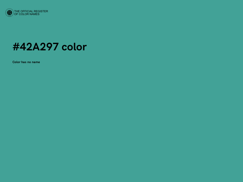 #42A297 color image