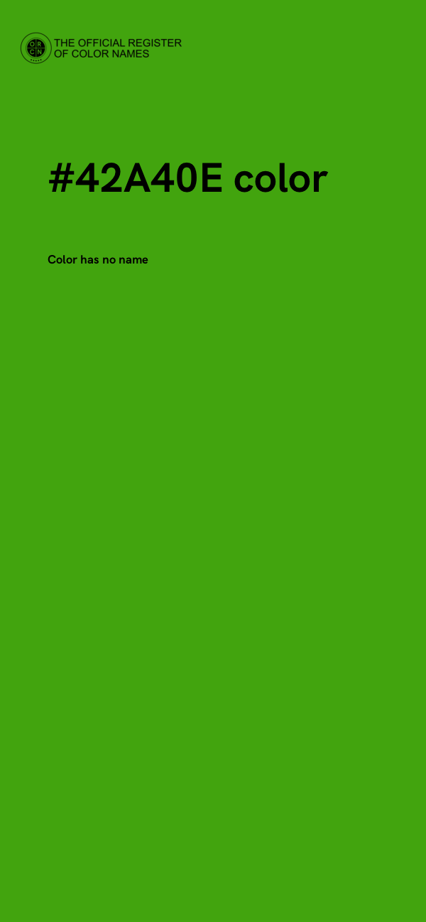 #42A40E color image