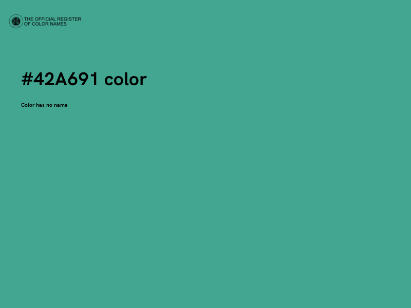 #42A691 color image