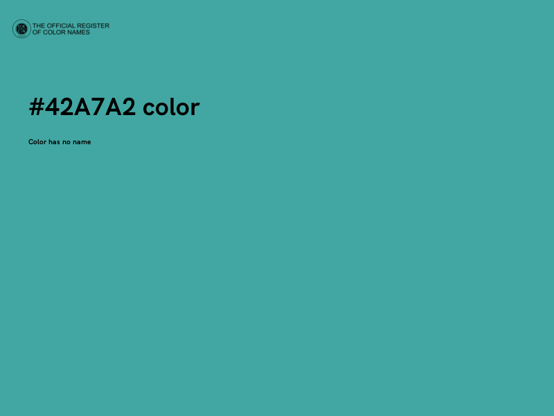 #42A7A2 color image