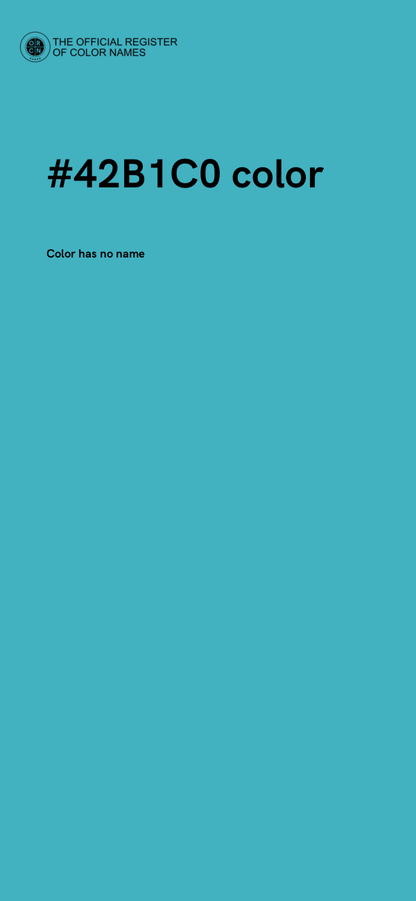 #42B1C0 color image