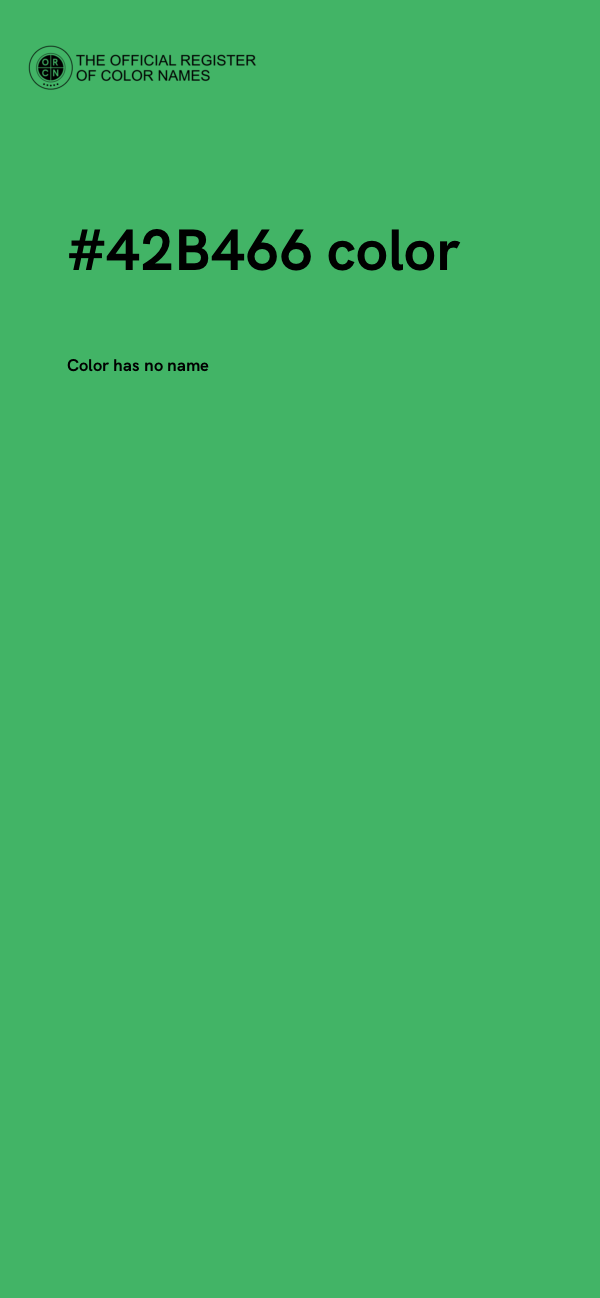 #42B466 color image