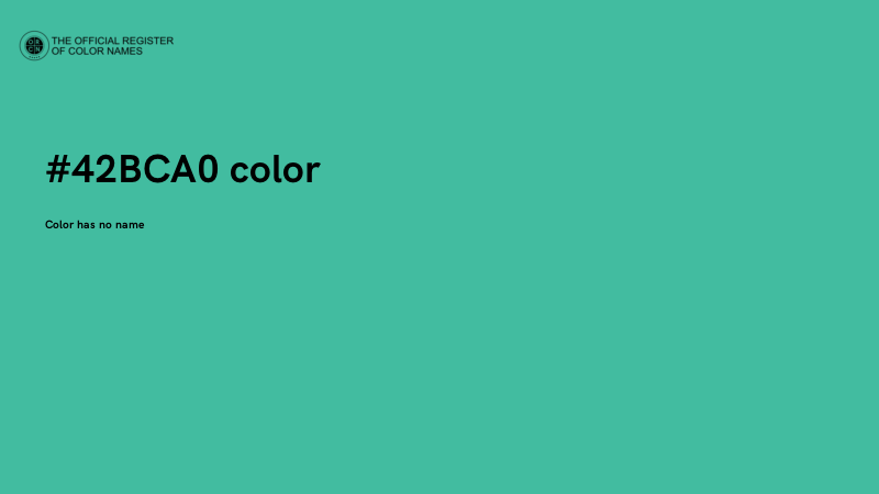 #42BCA0 color image