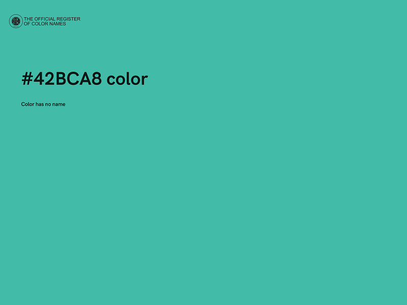 #42BCA8 color image