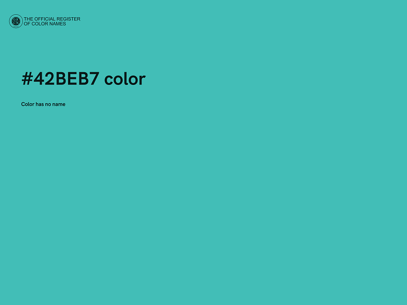 #42BEB7 color image